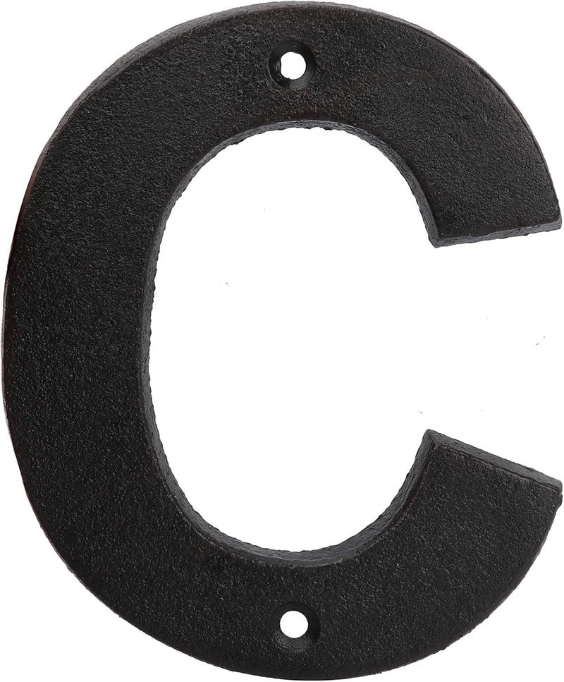 Pristine House Letters for Outside - 5 Inch Black House Letter C - Image 1